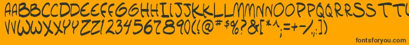 setlist tbs Font – Black Fonts on Orange Background