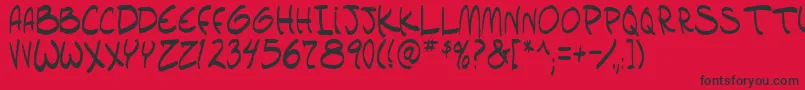 setlist tbs Font – Black Fonts on Red Background