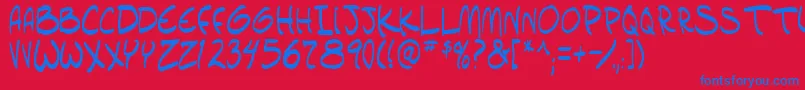 setlist tbs Font – Blue Fonts on Red Background