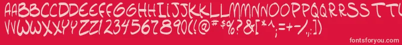 setlist tbs Font – Pink Fonts on Red Background