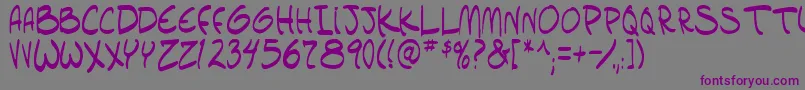 setlist tbs Font – Purple Fonts on Gray Background