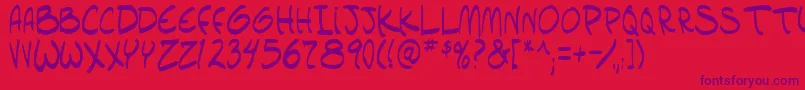 setlist tbs Font – Purple Fonts on Red Background