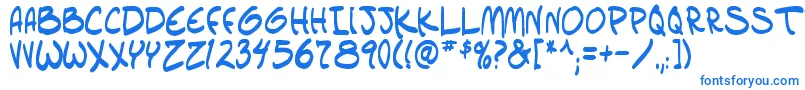setlistbold tbs-Schriftart – Blaue Schriften