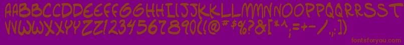 setlistbold tbs Font – Brown Fonts on Purple Background