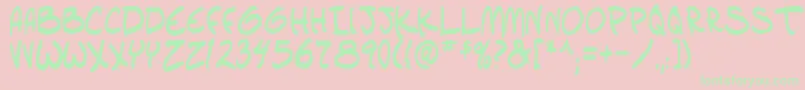 setlistbold tbs Font – Green Fonts on Pink Background