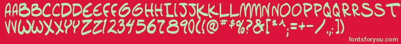 setlistbold tbs Font – Green Fonts on Red Background