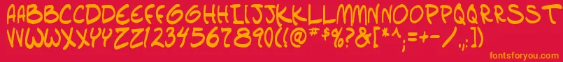 Шрифт setlistbold tbs – оранжевые шрифты на красном фоне