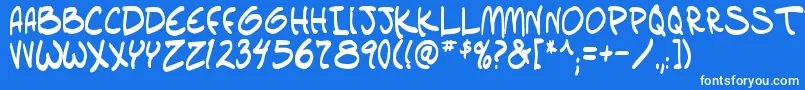 setlistbold tbs Font – White Fonts on Blue Background