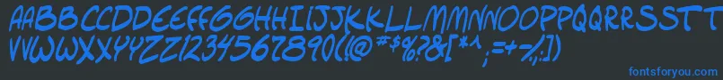 setlistboldItal tbs Font – Blue Fonts on Black Background