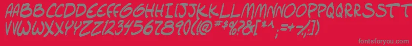setlistboldItal tbs Font – Gray Fonts on Red Background