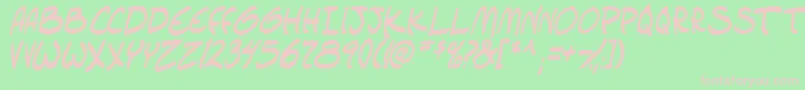setlistboldItal tbs Font – Pink Fonts on Green Background