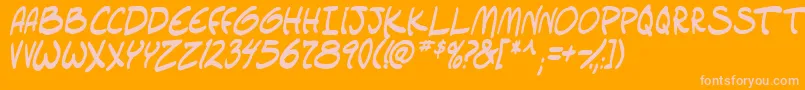 setlistboldItal tbs Font – Pink Fonts on Orange Background