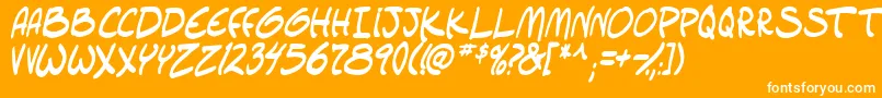 setlistboldItal tbs Font – White Fonts on Orange Background