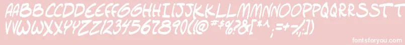 setlistboldItal tbs Font – White Fonts on Pink Background