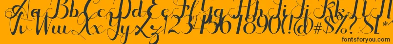 Seulanga Font – Black Fonts on Orange Background