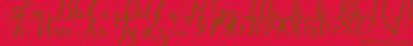 Seulanga Font – Brown Fonts on Red Background