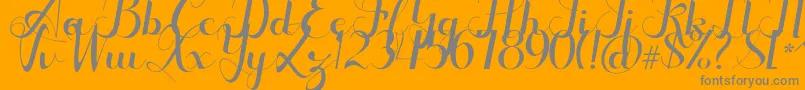 Seulanga Font – Gray Fonts on Orange Background