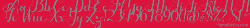 Seulanga Font – Gray Fonts on Red Background