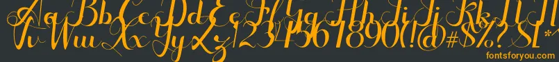 Seulanga Font – Orange Fonts on Black Background