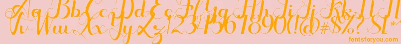 Seulanga Font – Orange Fonts on Pink Background