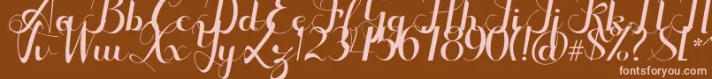 Seulanga Font – Pink Fonts on Brown Background
