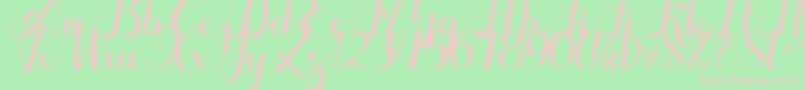 Шрифт Seulanga – розовые шрифты на зелёном фоне