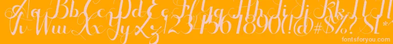 Шрифт Seulanga – розовые шрифты на оранжевом фоне