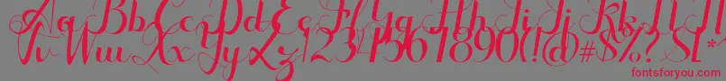 Seulanga Font – Red Fonts on Gray Background