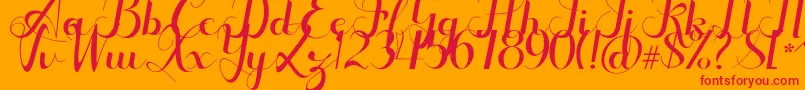 Seulanga Font – Red Fonts on Orange Background