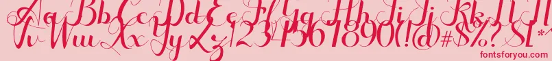 Seulanga Font – Red Fonts on Pink Background