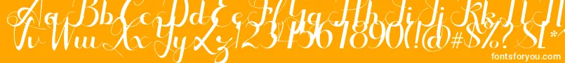 Seulanga Font – White Fonts on Orange Background