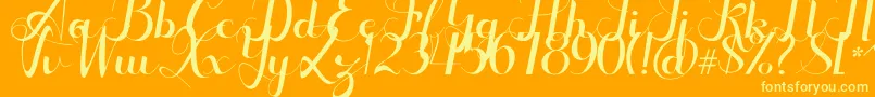 fuente Seulanga – Fuentes Amarillas Sobre Fondo Naranja