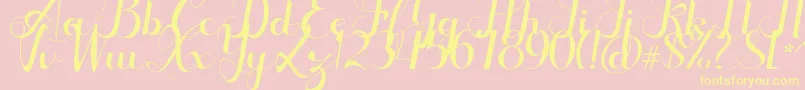 Seulanga Font – Yellow Fonts on Pink Background