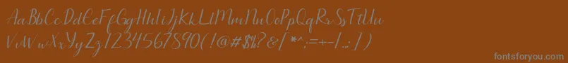 Шрифт Seullanga script – серые шрифты на коричневом фоне