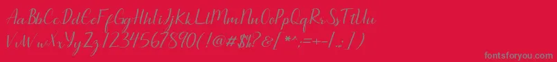 fuente Seullanga script – Fuentes Grises Sobre Fondo Rojo