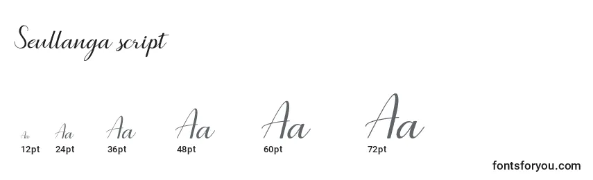 Размеры шрифта Seullanga script