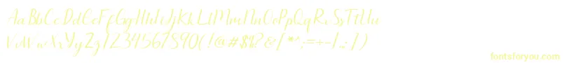 Seullanga script-fontti – keltaiset fontit