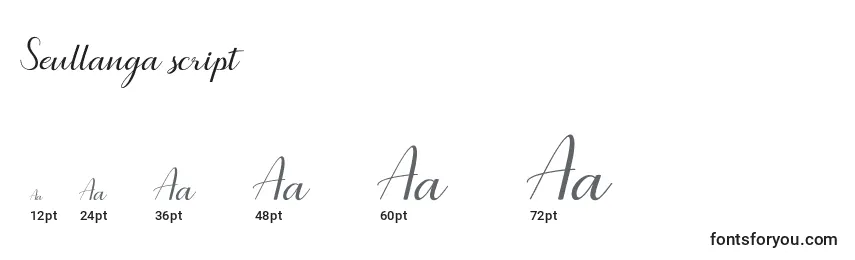 Seullanga script (140056) Font Sizes