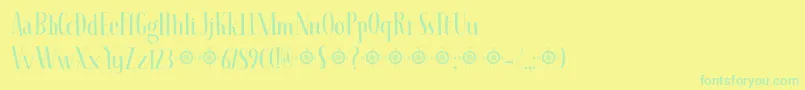 Seven Seas DEMO Font – Green Fonts on Yellow Background