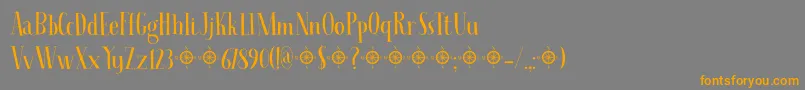 Seven Seas DEMO-Schriftart – Orangefarbene Schriften auf grauem Hintergrund