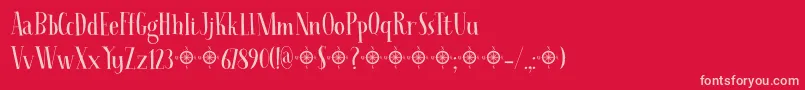 Seven Seas DEMO Font – Pink Fonts on Red Background
