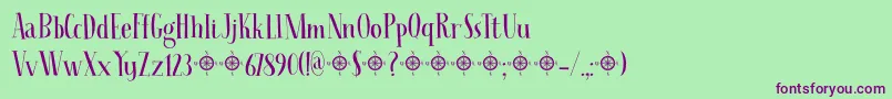 Seven Seas DEMO Font – Purple Fonts on Green Background