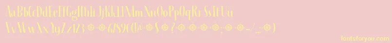 Seven Seas DEMO Font – Yellow Fonts on Pink Background