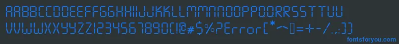 Lisätietoja Seven Segment-fontista Seven Segment-fontti – siniset fontit mustalla taustalla