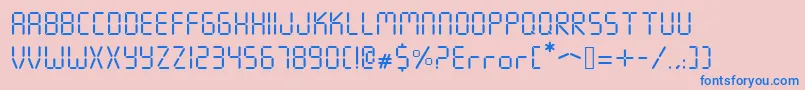 Шрифт Seven Segment – синие шрифты на розовом фоне