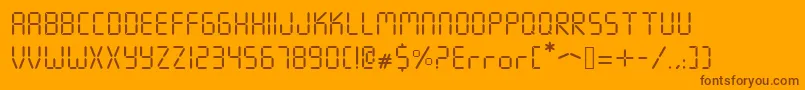 Weitere Informationen zur Seven Segment-Schriftart Seven Segment-Schriftart – Braune Schriften auf orangefarbenem Hintergrund