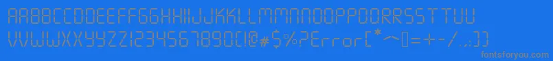 Fonte Seven Segment – fontes cinzas em um fundo azul