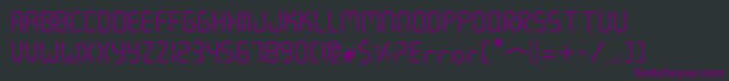 Weitere Informationen zur Seven Segment-Schriftart Seven Segment-Schriftart – Violette Schriften auf schwarzem Hintergrund