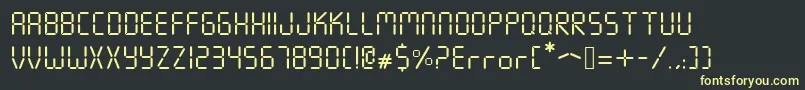 Czcionka Seven Segment – żółte czcionki na czarnym tle