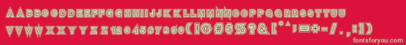 Seven Sisters Font – Green Fonts on Red Background